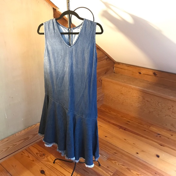 cloth & stone Dresses & Skirts - Cloth & Stone Asymmetrical Denim Dress, EUC, S